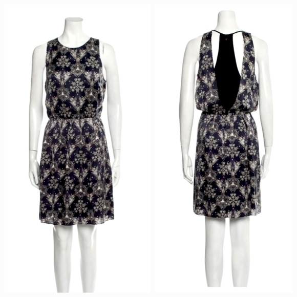 Rebecca Taylor Dresses & Skirts - Rebecca Taylor Metallic Grey Kaleidescope Mini Dress